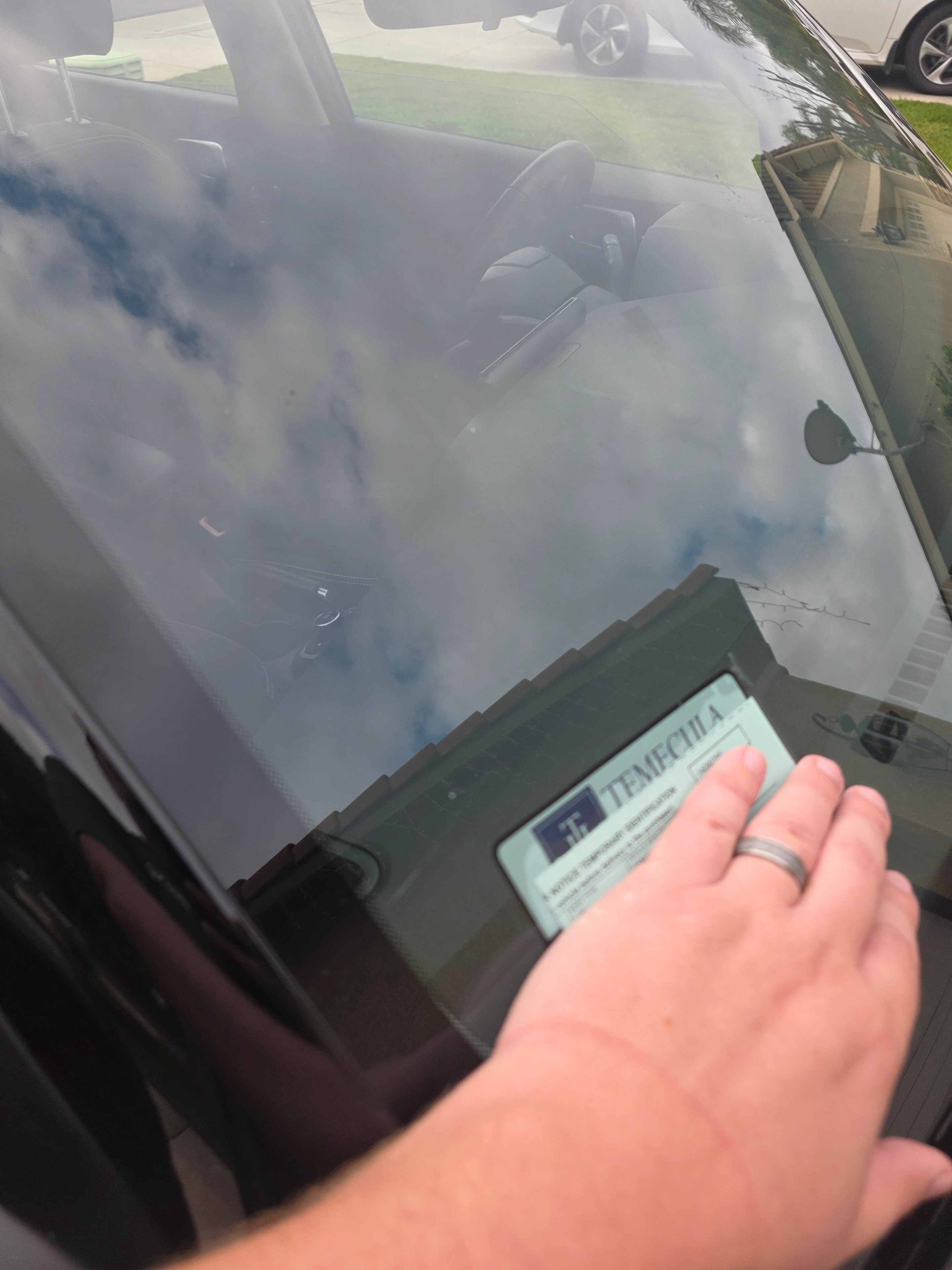 Windshield after repair — clear and restored